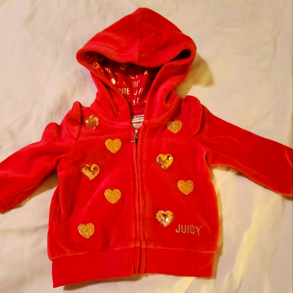 Juicy Couture 3-6mos zippered/hooded jacket
